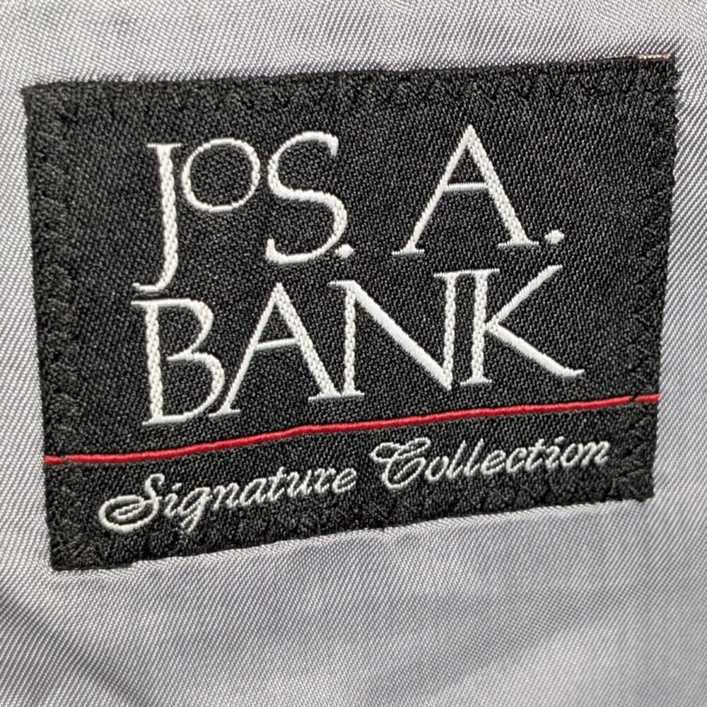 Jos A Bank Signature Mens 54L Gray Pinstripe Blazer Wool Silk Blend Sport Coat - Picture 4 of 6